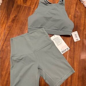NWT lululemon tidewater teal set